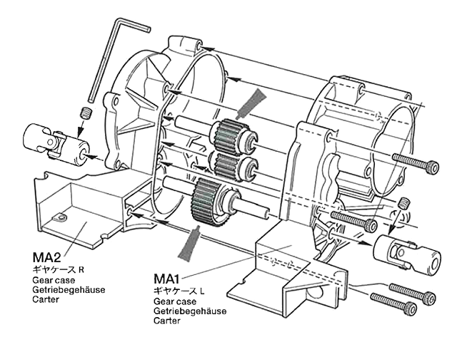 TAMIYA ワーゲンオフローダー ギヤボックス 説明書