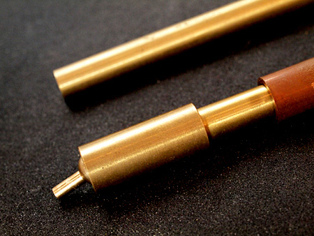 The ball joint connector used on the Animatronic Bust was tooled out of brass from scratch.