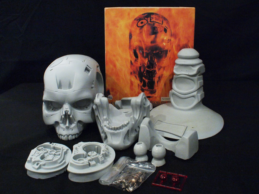 Kit parts: Combination of soft vinyl/stainless steel/clear resin